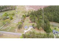 Expansive property featuring a charming home, a multi-car garage, and abundant greenery, all within a clearly defined boundary at 1298 French Santee Rd, Jamestown, SC 29453