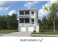 Two-story home features a light gray exterior, two-car garage, and charming balconies on both floors at 746 Minton Rd, Charleston, SC 29412