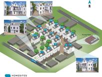 Aerial view of a community featuring charming homes, streets, and a pocket park at 12 Nats Ct, Charleston, SC 29403