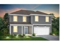 Charming two-story home featuring gray siding, a two-car garage, and a well-manicured lawn at 754 Meadowbrook Ln, Summerville, SC 29486