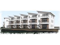 Modern townhouses feature private balconies and covered parking in a contemporary design at 810 Curved Creek Ct, James Island, SC 29412