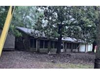 Single-story home's exterior featuring lots of windows and overgrown landscaping at 838 Ranch Hill Ln, Saint Stephen, SC 29479