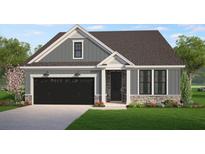 Charming single-story home with gray siding, stone accents, black garage door, and well-maintained landscaping at 8605 Connor Ct, North Charleston, SC 29406