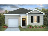 Charming single-story home featuring a garage, inviting front door, and well-manicured landscaping at 8030 Rackham Rd, Hollywood, SC 29470