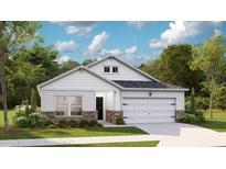 Charming single-Gathering home with stone accents, a two-car garage, and a well-manicured lawn at 1002 Sagegrass St, Summerville, SC 29485