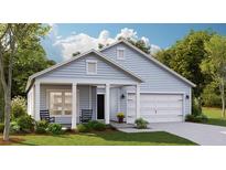 Charming single-Gathering home showcasing a well-maintained lawn and a two-car garage for convenient parking and storage at 177 Threaded Fern St, Summerville, SC 29485