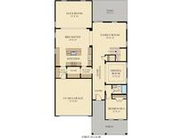 First floor plan showcasing the kitchen, Gathering room, breakfast nook, bedroom, and garage at 175 Threaded Fern Lndg, Summerville, SC 29485