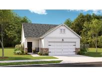 Charming one-story home with a two-car garage, stone accents, and professionally landscaped yard at 194 Norse Bay, Summerville, SC 29486