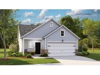 Charming one-story home with light blue siding, stone accents, and a two-car garage in a well-maintained community at 189 Norse Bay, Summerville, SC 29486