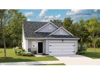 Charming single-story home with a light gray exterior, attached garage, and well-manicured lawn at 192 Norse Bay, Summerville, SC 29486