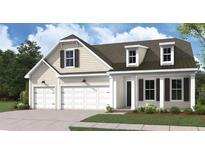 Charming two-story home with a two car garage and well-manicured lawn at 736 Maynard Ln, Summerville, SC 29486