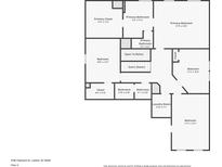Floor plan of the house featuring several bedrooms and bathrooms, and laundry room on the second floor at 2106 Clipstone Dr, Ladson, SC 29456