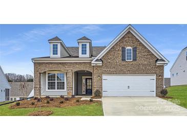 Brick house with a two-car garage and landscaping at 4481 Doyle Ridge Rd, Maiden, NC 28650