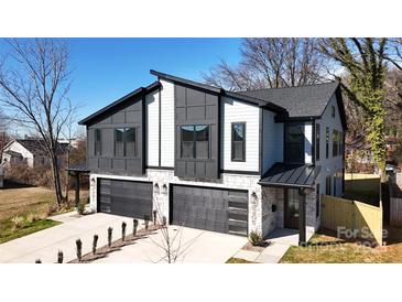 Modern duplex with two-car garages and sleek design at 2205 Catalina Ave, Charlotte, NC 28206