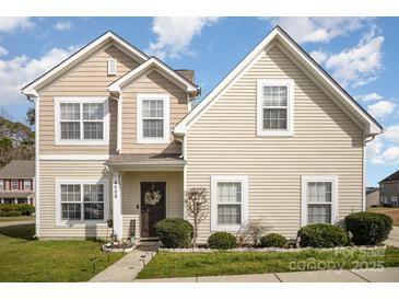 Charming two-story home with a well-maintained lawn and inviting entrance at 4008 Saphire Ln, Indian Trail, NC 28079