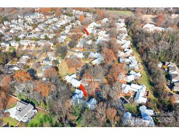 Aerial view of community pool and surrounding homes at 3706 Selwyn Farms Ln # 17-3, Charlotte, NC 28209