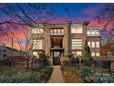 Brick building exterior with walkway and landscaping at 420 Queens Rd # 6, Charlotte, NC 28207