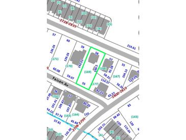 Aerial view showing lot location and dimensions at 2824 N Brevard St, Charlotte, NC 28205