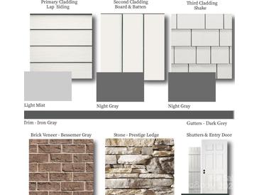 Home exterior showcasing lap siding, board & batten, shake, and stone accents at 4796 North Wynswept Dr, Maiden, NC 28650