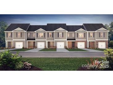 Five-unit townhome building with attached garages and landscaping at 5142 Hyrule Dr, Charlotte, NC 28262