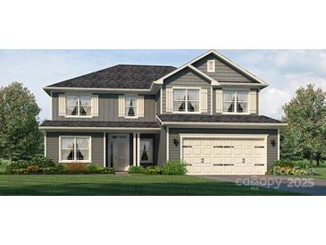 Two-story house with gray siding, white trim, and a two-car garage at 166 Swann Rd # 5, Statesville, NC 28625