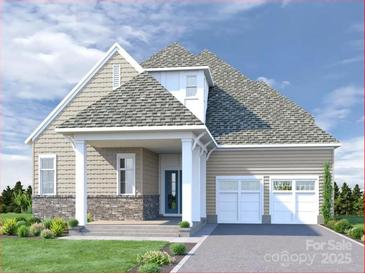 Charming home with a two-car garage, stone accents and inviting covered porch at 4519 Morning Mist Dr # 206, Sherrills Ford, NC 28673