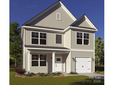 Charming two-story home featuring a welcoming front porch and attached one car garage at 4046 Jenison Valley Ct, Charlotte, NC 28214