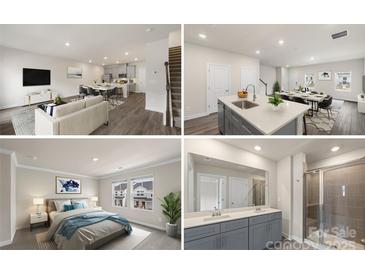 A series of interior home photos display the open floor plan, light, bright living spaces, and modern finishes at 104 Ciara Pl # B, Mooresville, NC 28117