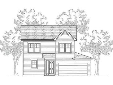 New two-story home design featuring horizontal siding, an attached garage, and a covered front porch at 1026 Greenoak Rd, Lancaster, SC 29720