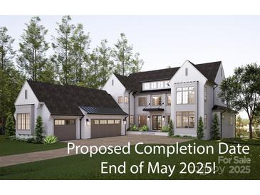 Stunning two-story home featuring a three car garage and a beautifully landscaped front yard with a proposed completion date of May 2025 at 20114 Norman Colony Rd, Cornelius, NC 28031