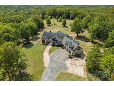 Stunning aerial view of the sprawling home and lush green landscape at 5546/5510 Hoodtown Rd, Sharon, SC 29742