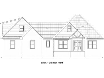 Detailed architectural rendering of a home's front exterior elevation, showcasing design and layout at 12069 Coyle Rd, Stanfield, NC 28163