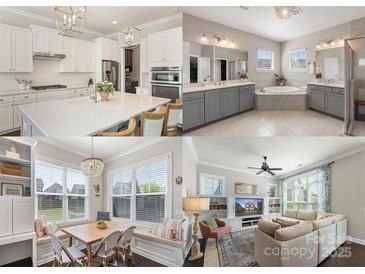 Bright kitchen and living spaces with lots of natural light and modern fixtures for comfortable living at 1519 Cedar Park Dr, Pineville, NC 28134