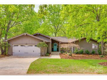 Charming home featuring a well-maintained front yard and a light-blue front door surrounded by lush greenery at 2058 Manila Bay Ln, Fort Mill, SC 29708