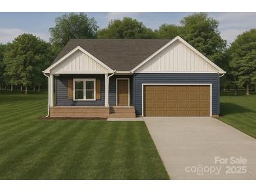 Charming single-Gathering home with a two-car garage, lush lawn and beautiful landscaping at 2706 Lyla Ave, Concord, NC 28027