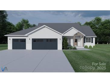 Charming single-Gathering home with three-car garage, stone accents, and lush lawn at 2601 Greenmont Cir, Belmont, NC 28012