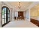 Spacious office with french doors and a beautiful built-in desk and hutch at 18019 Harbor Light Blvd, Cornelius, NC 28031