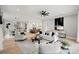 Open concept living room and kitchen area with great flow for entertaining and daily living at 8163 Fairview Rd, Charlotte, NC 28226