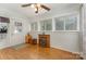 Bonus room with a decorative fireplace and hardwood flooring at 225 Shore Acres Rd, Salisbury, NC 28146