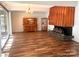 Spacious living room with hardwood floors and glass sliding doors leading to the backyard at 2535 Fairfax Dr, Gastonia, NC 28054