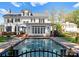 Stunning view of home's pool and backyard, surrounded by lush landscaping and serene setting at 4016 Nettie Ct, Charlotte, NC 28211