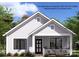 Rendering of home with neutral siding, black framed windows, and a welcoming porch at 213 Sheffield Dr, York, SC 29745