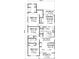 Detailed floor plan showcasing the layout of bedrooms, bathrooms, kitchen, and living areas at 213 Sheffield Dr, York, SC 29745
