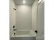 Modern bathroom with white subway tile surround and black hardware at 4314 Morning Mist Dr # 15, Sherrills Ford, NC 28673
