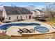 Backyard with pool, hot tub, and patio area at 286 Glencoe Ln, Mooresville, NC 28117