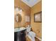Stylish powder room with textured walls and modern vanity at 286 Glencoe Ln, Mooresville, NC 28117