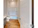 Bathroom with tub and shower combination, offering a practical and clean design at 4227 S New Hope Rd # 10, Cramerton, NC 28032