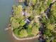 Aerial view of home showing home on water front property at 501 Nivens Cove Rd, Mount Holly, NC 28120