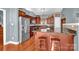 Kitchen features granite counters, stainless steel appliances and breakfast bar at 121 Pebble Creek Dr, Stony Point, NC 28678