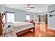 Large main bedroom with hardwood floors and plenty of natural light at 121 Pebble Creek Dr, Stony Point, NC 28678